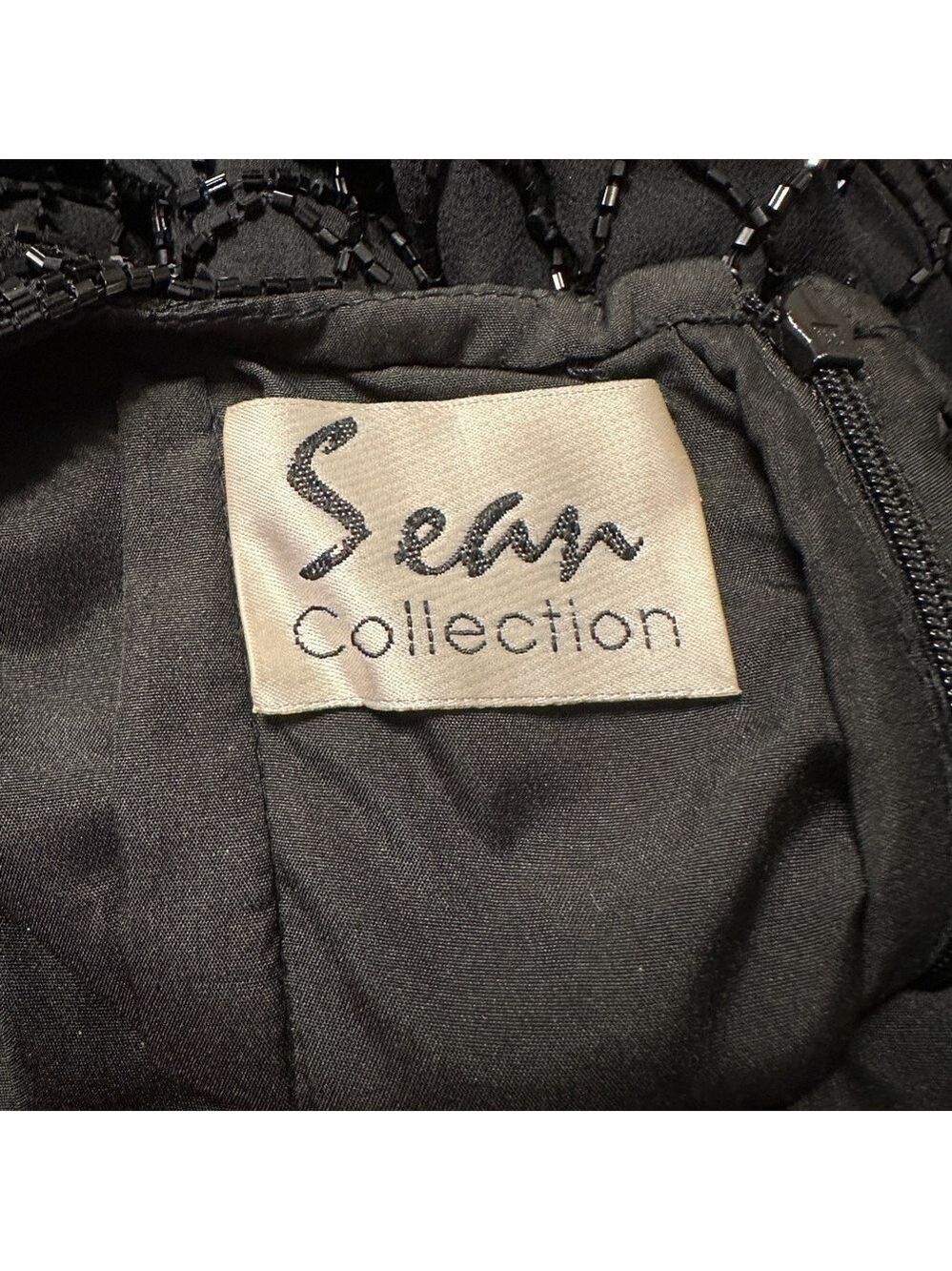 Sean Collection Vintage Beaded Elegant Black Evening Gown‎ Women’s Size Small - Picture 14 of 14